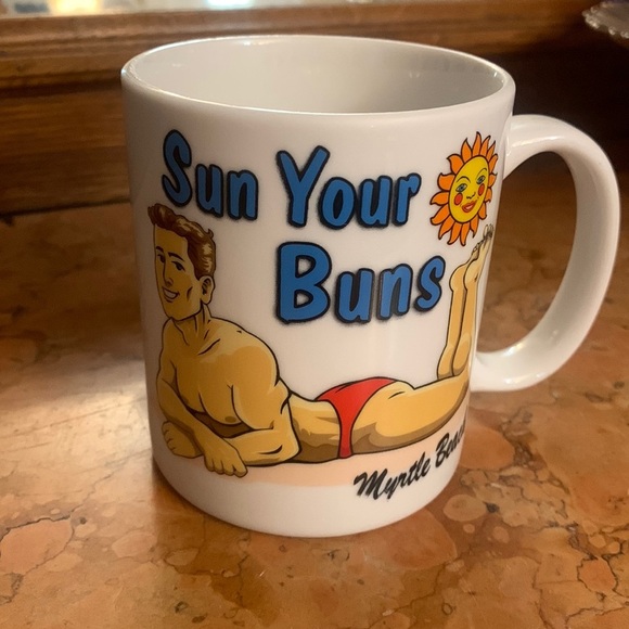 Vintage Sun Your Buns Coffee Mug Myrtle Beach - Picture 1 of 6